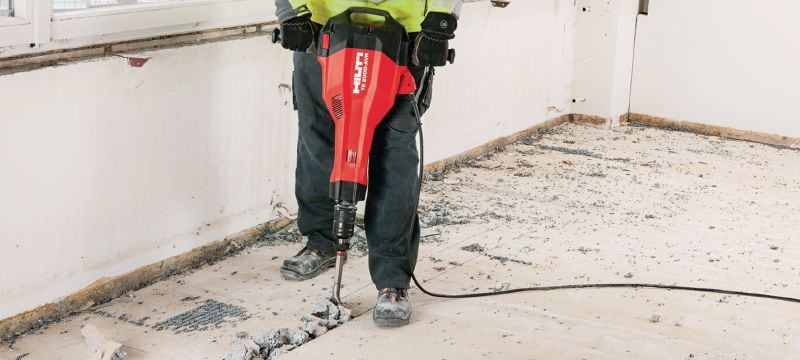 TE 2000-AVR Elektrisk mejselhammer Kraftfuld og ekstremt let TE-S mejselhammer til beton og nedbrydningsarbejde Arbejdsopgaver 1