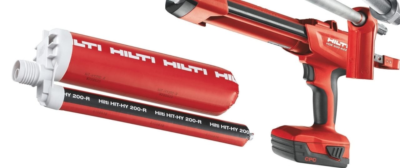 HDE 500-A22, HIT-HY 200 HIT-HY 200, HDE 500-A22, HIT-Z Anchor rod, TE-YD Hollow drill bit