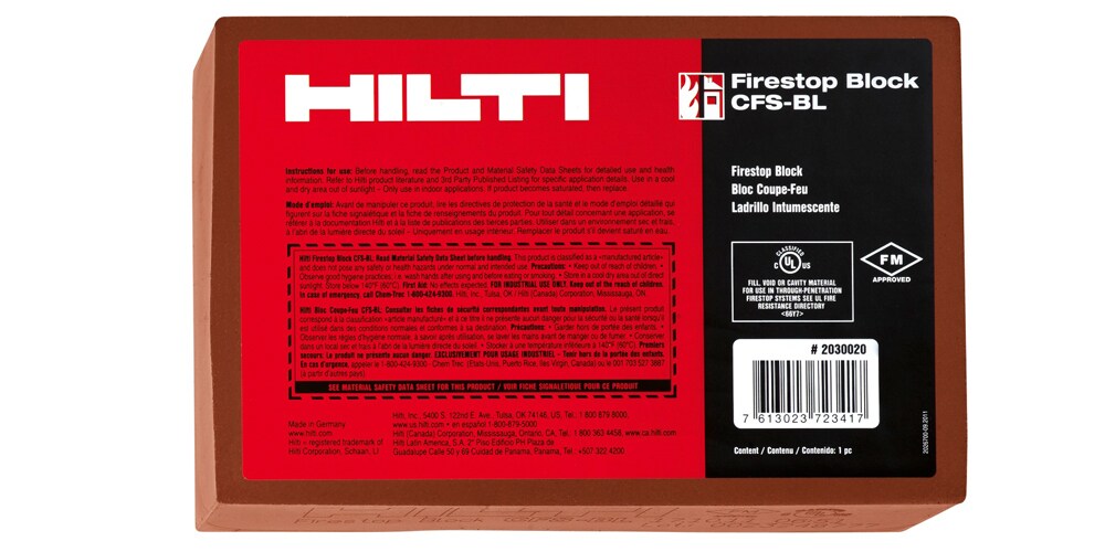 Hilti firestop block CFS-BL