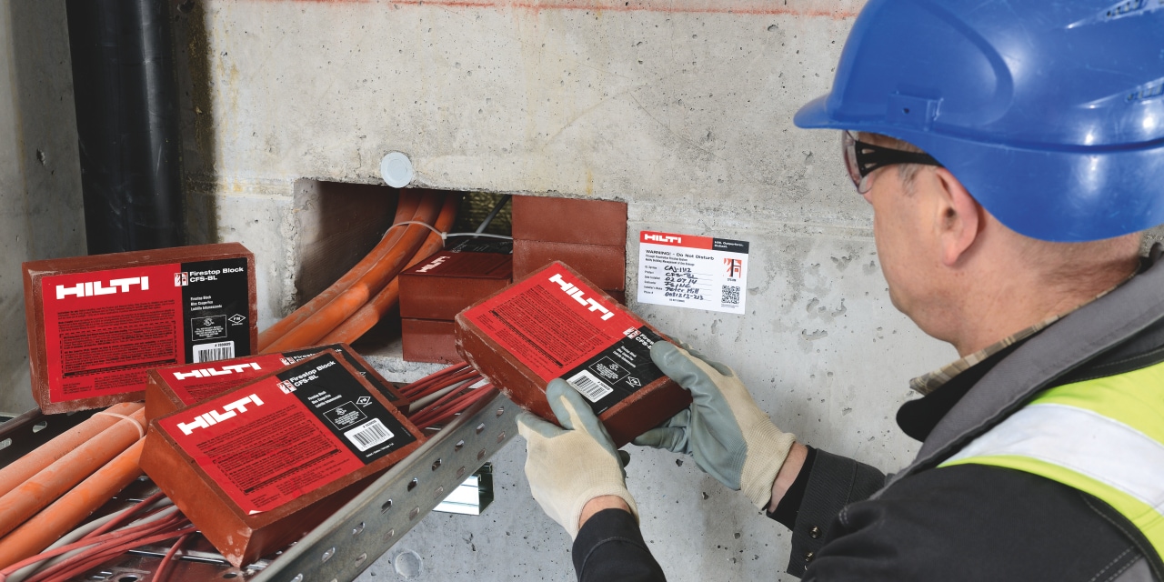 billeder af Hilti brandsikringsprodukter