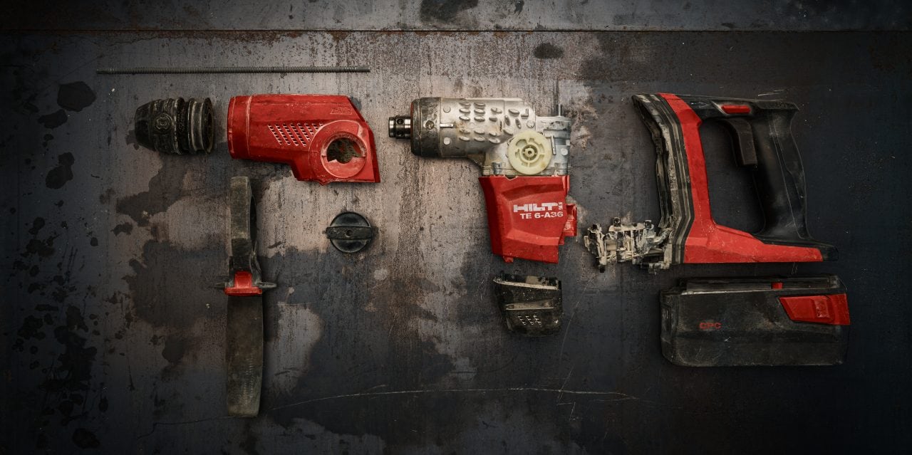 En adskilt Hilti borehammer