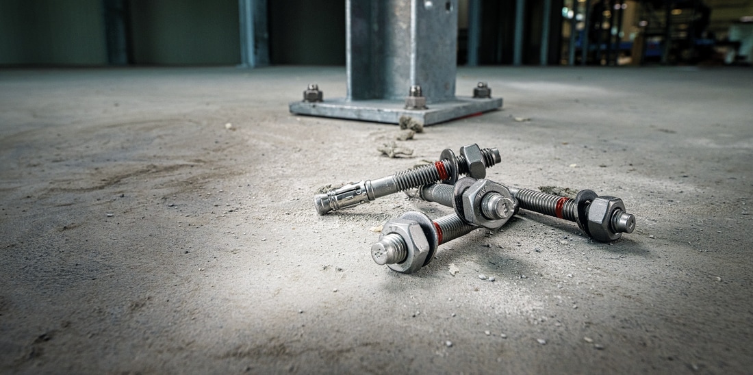 4 HILTI-ANKRE PÅ ET BETONGULV