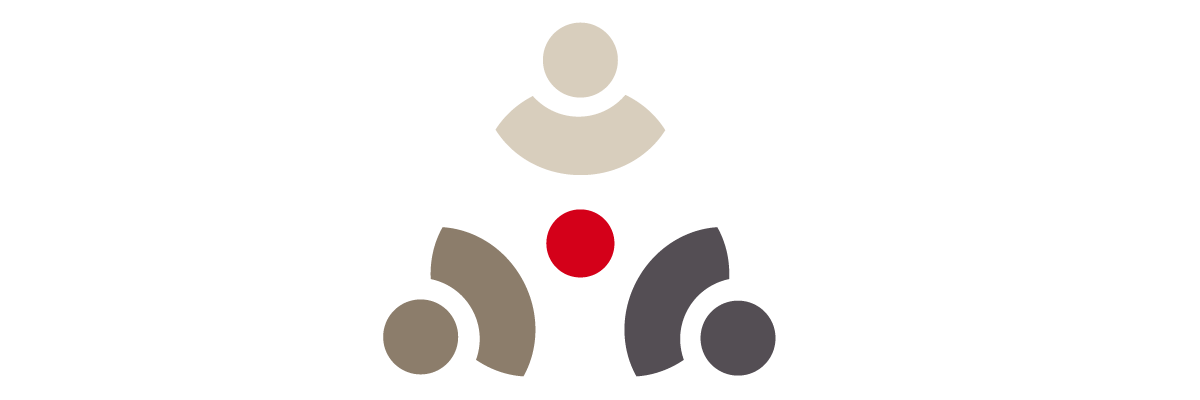 Grafisk illustration personer i en cirkel