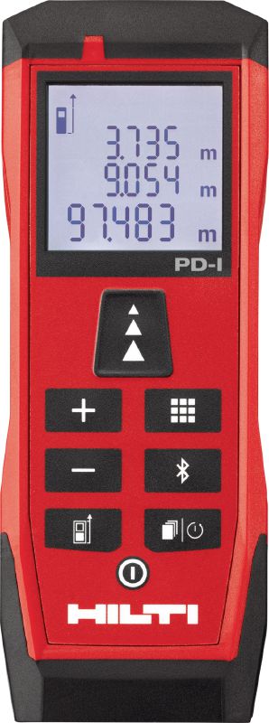 PD-I lasermåler Robust lasermåler med intelligente målefunktioner og Bluetooth®-konnektivitet til indendørs opgaver op til 100 m