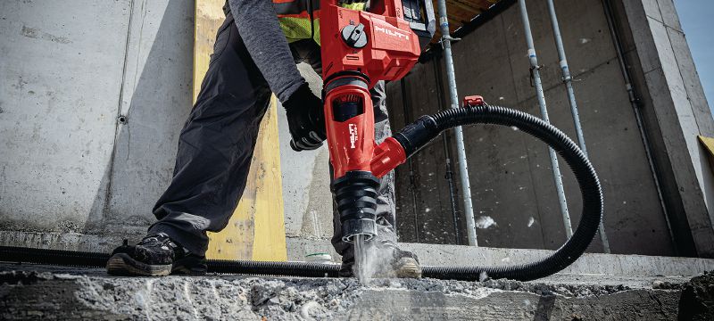 TE 50-22 batteridrevet borehammer Kompakt og batteridrevet SDS Max (TE-Y) hammerbor med lavere vægt, mere kraft og færre vibrationer til boring og mejsling i beton (Nuron-batteri) Arbejdsopgaver 1
