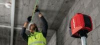 PM 2-LG Linjelaser med grøn laserstråle Grøn linjelaser med 2 meget synlige stråler til nivellering og opmåling Arbejdsopgaver 1