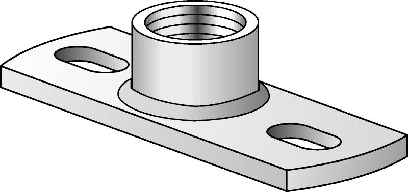 MGM 2 Endeplade til fikspunkt Premium elforzinket standplade med 2 huller til lette fikspunktopgaver (britisk standard)