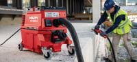 VC 20H-X Støvsuger i H-klassen Kraftig støvsuger til tilslutning til el-værktøj og rengøring på byggepladsen (våd og tør), 15 l tank Arbejdsopgaver 1