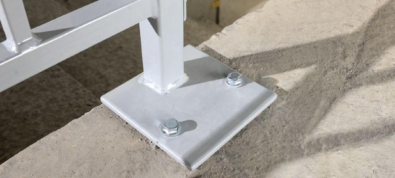 HUS3-H Betonskruer Ultimate skrueanker til hurtigere, permanent og midlertidig fastgørelse i beton (kulstofstål, sekskantet hoved) Arbejdsopgaver 1