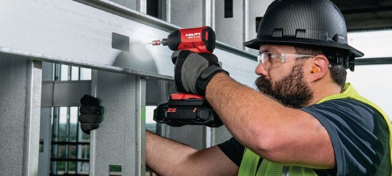 SID 6-22 Batteridrevet slagskruemaskine Batteridrevet slagskruetrækker med kulfri motor, høj hastighed og præcis håndtering, så du kan spare tid på dine fastgørelser (Nuron-batteriplatformen) Arbejdsopgaver 1
