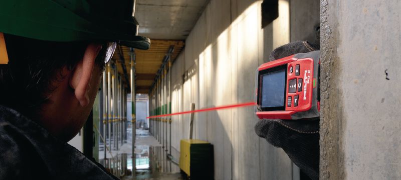 PD-E lasermåler Udendørs lasermåler med integreret søger til målinger op til 200 m Arbejdsopgaver 1