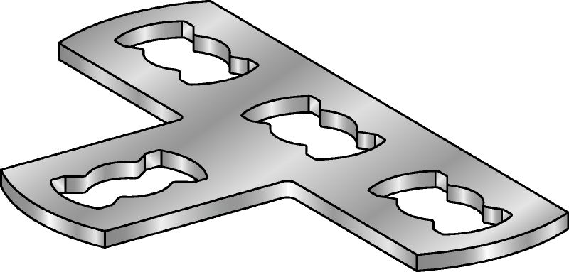 MQV-T-F Flad pladeforbinder Varmgalvaniseret (HDG) flad pladeforbinder, som bruges til at samle skinner i de rigtige vinkler