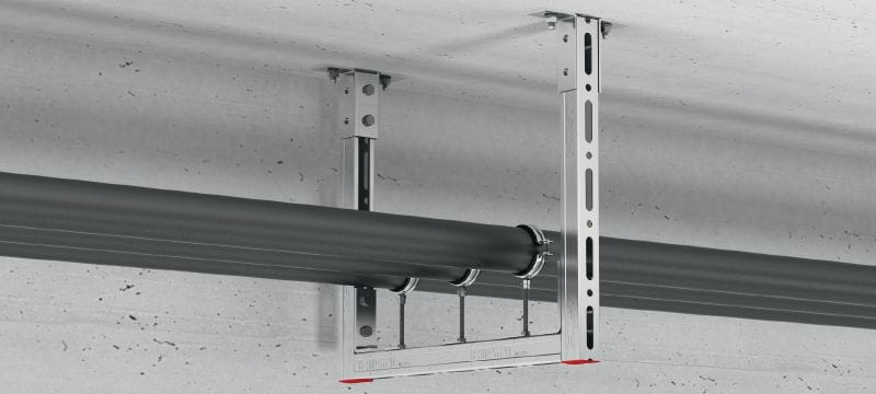 MQP-L Standard elforzinket fodbeslag til fastgørelse af MQ-stiverskinner på betonkonstruktioner Arbejdsopgaver 1