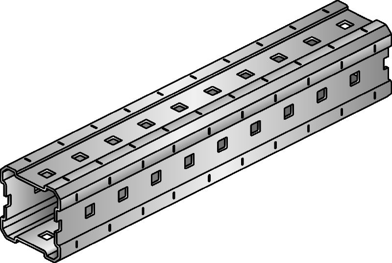 MI-installationsbjælke Varmgalvaniserede installationsbjælker til konstruktion af justerbare, robuste MT-støtter og modulære 3D-strukturer