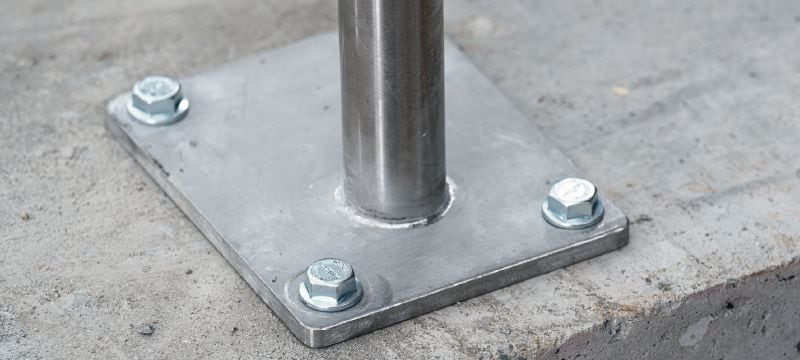 HUS4-H Betonskrue Højeffektivt skrueanker med sekskanthoved til fastgørelse i beton og murværk (kulstofstål) Arbejdsopgaver 1