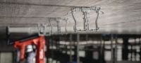X-ECH MX (02) Kabelholder Plast-kabelholder til bundet kabler er designet til brug med magasinerede søm og er kompatibel med et bredt udvalg af fastgørelsesmetoder og grundmaterialer Arbejdsopgaver 2