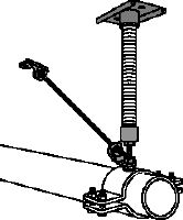MFP 1-F Varmgalvaniseret (HDG) sæt til fikspunkt med afstivning giver maksimal fleksibilitet ved opgaver op til 3 kN aksial rørbelastning