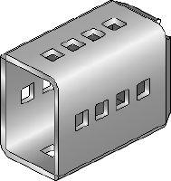 MIC-SC Forbinder Varmgalvaniseret forbinder (HDG) til brug sammen med MI-standplader, der giver mulighed for fri positionering af bjælken