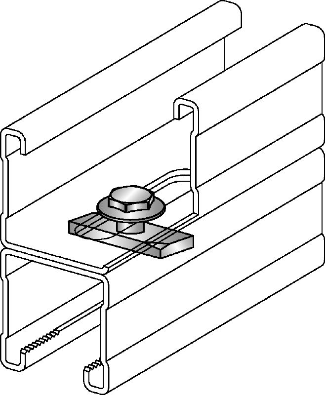 MQZ-F Skinneslips Varmgalvaniseret (HDG) skinneslips til dannelse af dobbeltskinner