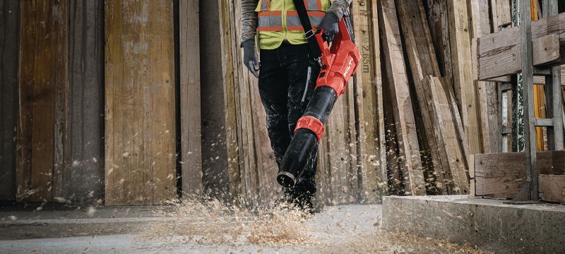 NBL 6-22 Batteridrevet blæser Effektiv blæser til fjernelse af skidt på byggepladsen og forberedelse af arbejdsområder Arbejdsopgaver 1