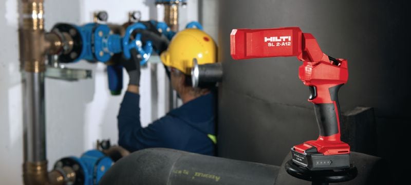 SL 2-A12 Arbejdslampe 12 V batteridrevet LED arbejdslys med fleksibelt hoved til belysning af arbejdsområder Arbejdsopgaver 1