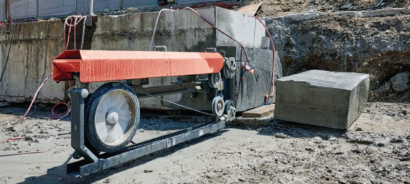 DSW 2005-TS konverteringssæt til diamantwiresav Wiresavssæt til konvertering af DST 20-CA-vægsaven Arbejdsopgaver 1