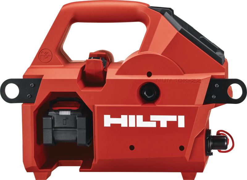 NUN 10K-22 Batteridrevet hydraulisk pumpe 10.000 PSI (700 bar) batteridrevet hydraulisk pumpe til robust skæring/afskæring og fjernskæring af undergrunds- og armerede kabler (Nuron-batteri) – Fjernbetjening medfølger