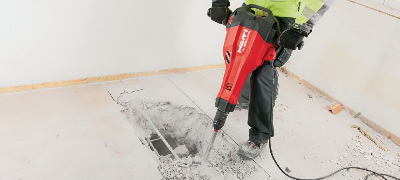 TE 2000-AVR Elektrisk mejselhammer Kraftfuld og ekstremt let TE-S mejselhammer til beton og nedbrydningsarbejde Arbejdsopgaver 1