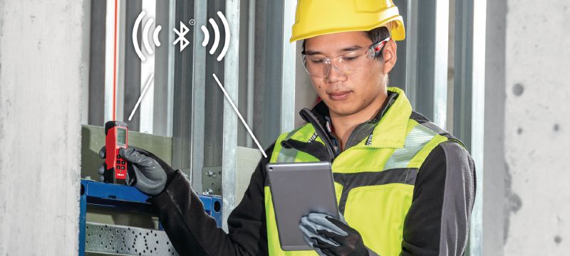PD-I lasermåler Robust lasermåler med intelligente målefunktioner og Bluetooth®-konnektivitet til indendørs opgaver op til 100 m Arbejdsopgaver 1