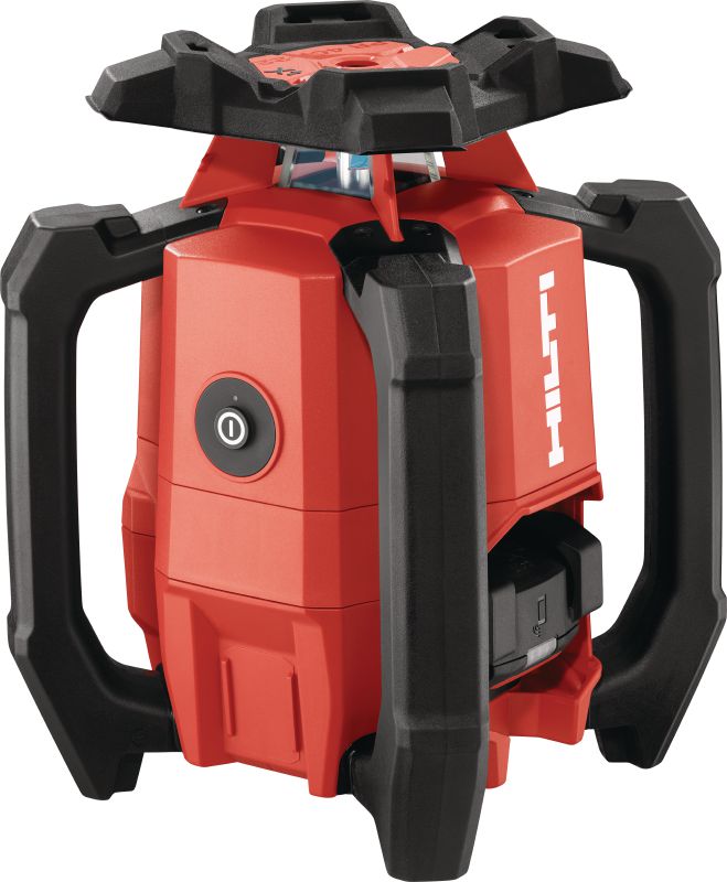 PR 40-22 Udendørs rotationslaser med vaterpas Robust udendørs rotationslaser med automatiske funktioner til langdistance-nivellering, opmåling, hældning og kvadrering (Nuron-batteriplatform)
