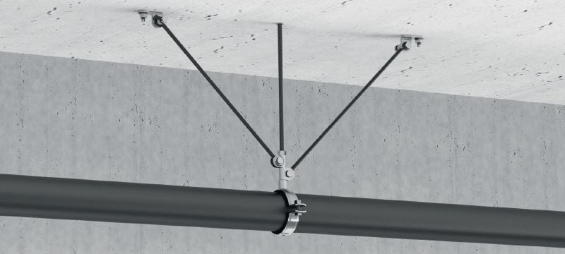 MT-S-AP seismisk stanghængsel Forzinket gevindstang til seismisk afstivning af MEP-støttestrukturerne Arbejdsopgaver 1