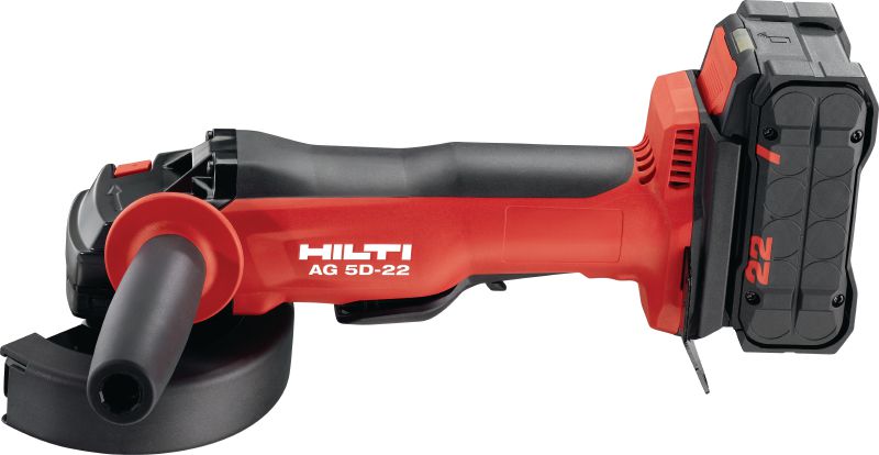 AG 5D-22 Batteridrevet vinkelsliber (125 mm) AG 5D-22 kulfri vinkelsliber med dødmandsknap til daglig skæring og slibning med skiver op til 125 mm (Nuron-batteriplatform)