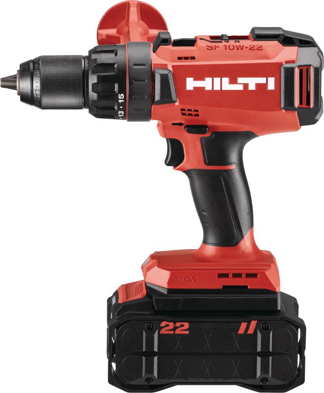 SF 10W-22 batteridrevet bore-/skruemaskine SF 10W-22 bore-/skruemaskine med højere moment til krævende opgaver i træ og andre materialer