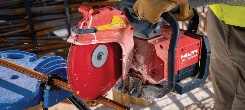 DSH 600-22 Batteridrevet kapsav DSH 600-22 robust batteridrevet og ledningsfri kapsav til beton, metal og murværk (Nuron-batteriplatform) Arbejdsopgaver 1