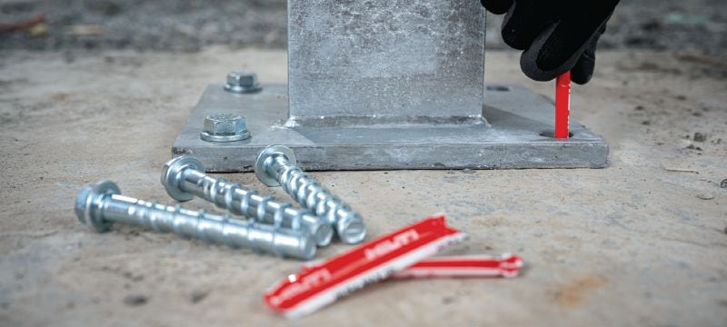 HUS4-MAX Betonskrue ampul Foliepatron med ultimativ performance til hurtig og mere økonomisk robust fastgørelse i beton vha. HUS4-skrueankre Arbejdsopgaver 1
