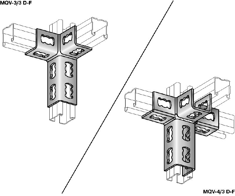 MQV-3D-F montagebolt Varmgalvaniseret (HDG) montagebolt til tredimensionelle konstruktioner