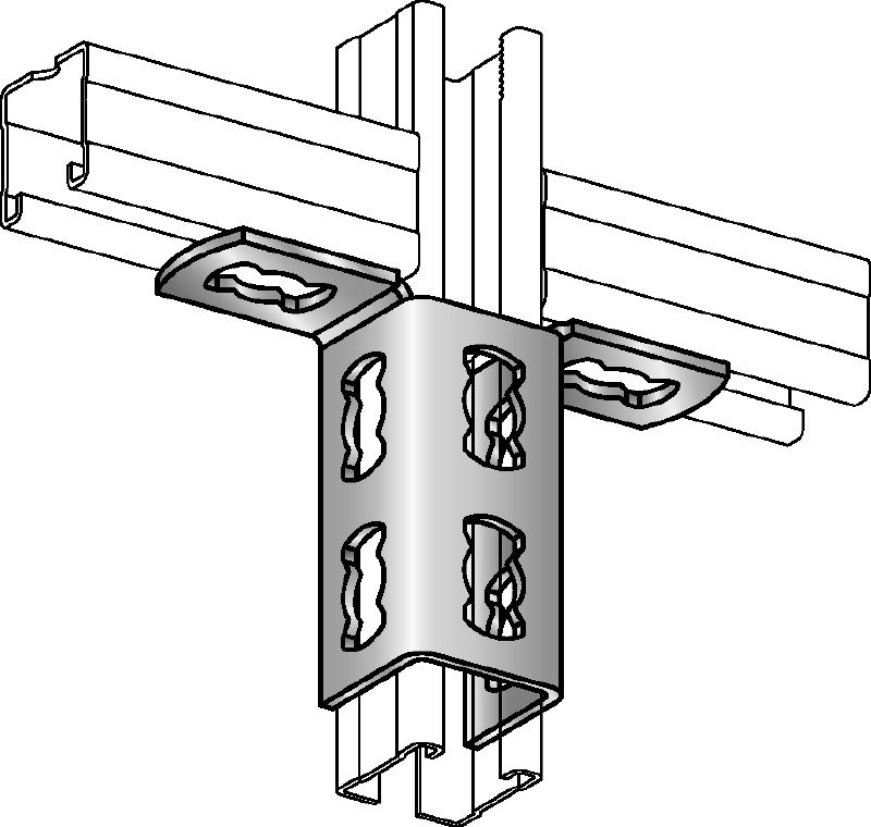 MQV-2/2 D montagebolt Elforzinket, fleksibel montagebolt til to-dimensionelle konstruktioner