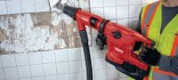 TE 60-22 batteridrevet borehammer TE 60-22 batteridrevet SDS Max (TE-Y) borehammer med Aktiv vibrationsreduktion og Aktiv momentstyring til robust boring og mejsling i beton (Nuron-batteriplatform) Arbejdsopgaver 7