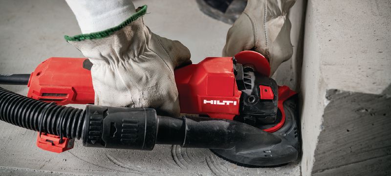 AG 125-20D Vinkelsliber 2000 W vinkelsliber med dødmandsknap til skæring og slibning i metal, beton og murværk med skiver op til 125 mm Arbejdsopgaver 1