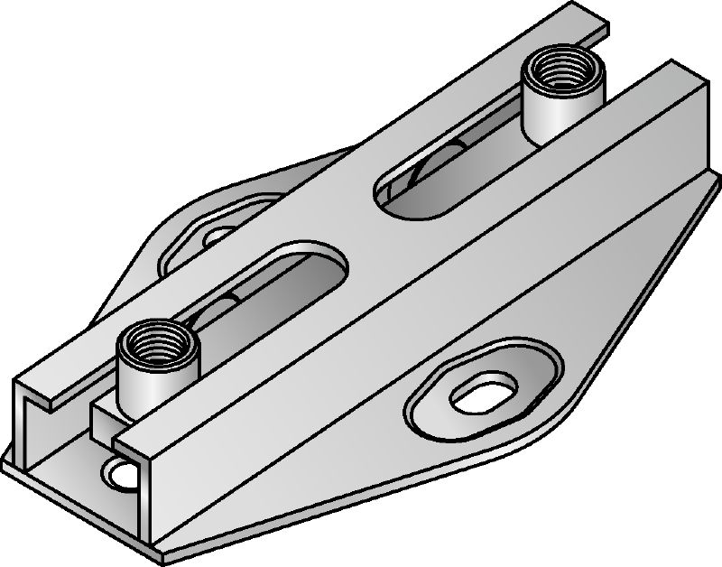 MRG-D6-F Glidebeslag (dobbelt) Premium varmgalvaniseret (HDG) dobbelt rulleforbinder til tunge varme- og køleopgaver