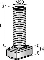 HBC-C-N T-bolt med fortanding 