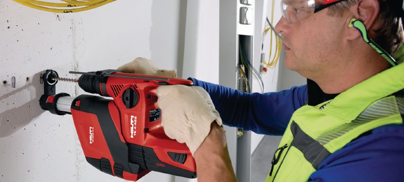 TE 4-A22 batteri-borehammer TE 4-A 22v batteriborehammer med kompakt D-greb for overlegen håndtering i serieapplikationer Arbejdsopgaver 1