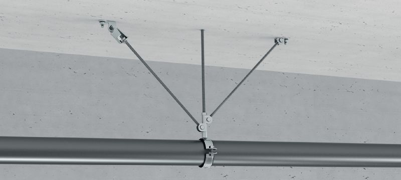 MT-S-CH seismisk stanghængsel Forzinket, formonteret skinneforbinder til gevindstang med øget belastningskapacitet til montering på grundmateriale Arbejdsopgaver 1