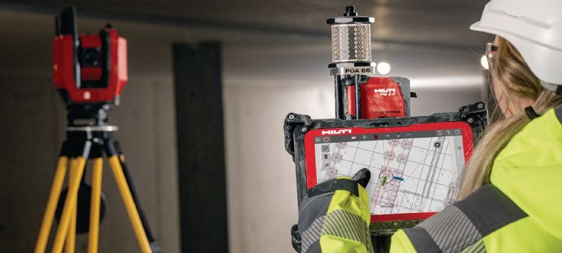 PLT 400-2 Værktøj til konstruktionslayout Alsidigt og brugervenligt værktøj til konstruktionslayout, som en person kan betjene, med 2 vinkelmålingsnøjagtighed og udvidet interval, der giver hurtigere opmåling af positioner på byggepladsen Arbejdsopgaver 1