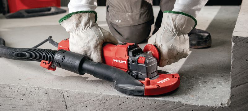 AG 125-20SE Vinkelsliber 2000 W vinkelsliber med variabel hastighed og glideknap, til skæring og slibning i metal, beton og murværk med skiver op til 125 mm Arbejdsopgaver 1