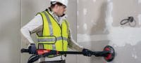 DWS 225 Langhalssliber Langhalssliber til spartlet gips, med kulfri motor og variabel hastighed samt støvudsugning (leveres med transportpose) Arbejdsopgaver 8