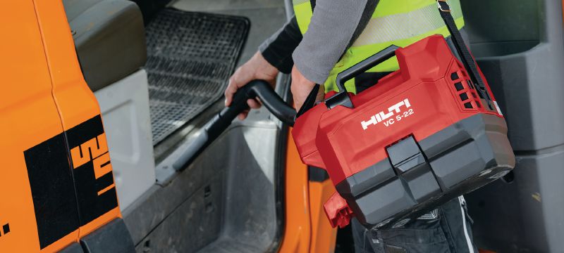VC 5-22 Batteristøvsugere Kompakt, bærbar batteristøvsuger til hurtig rengøring (Nuron-batteriplatform) Arbejdsopgaver 1