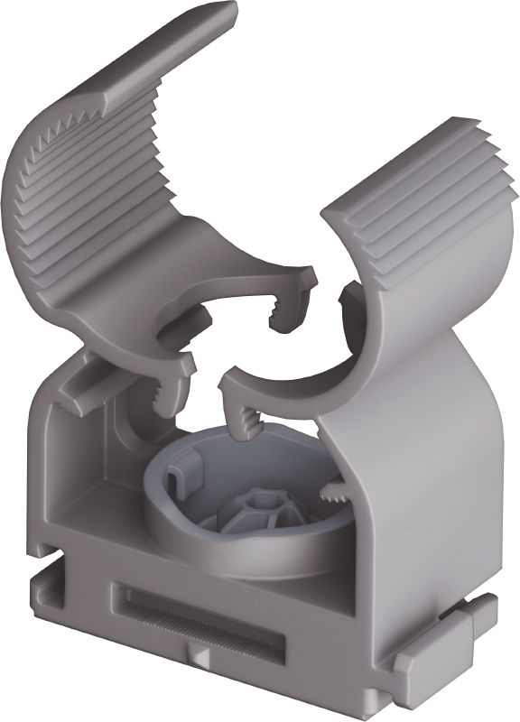 X-FC MX multi-clip Justerbar rørklemme, optimeret til båndede søm og kompatibel med en bred vifte af fastgørelsesmetoder, grundmaterialer og rørdiametre