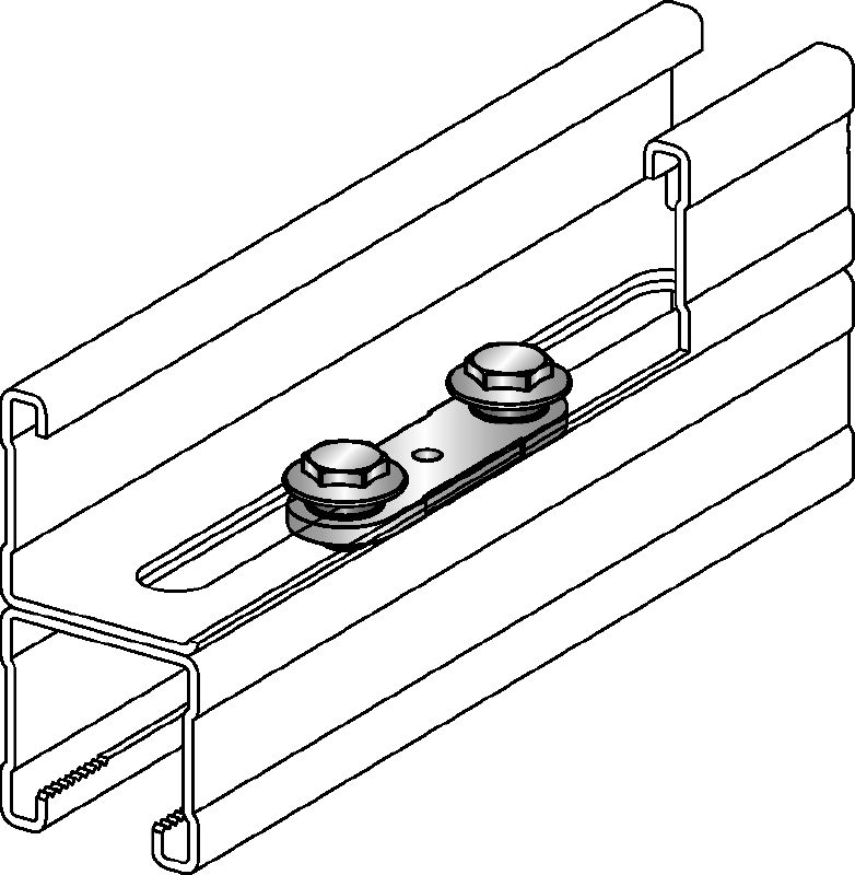 MQZ-F Skinneslips Varmgalvaniseret (HDG) skinneslips til dannelse af dobbeltskinner