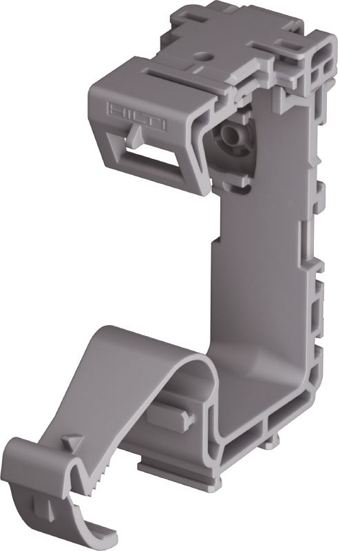 X-ECH MX (02) Kabelholder Plast-kabelholder til bundet kabler er designet til brug med magasinerede søm og er kompatibel med et bredt udvalg af fastgørelsesmetoder og grundmaterialer
